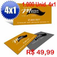 CARTÃO DE VISITA 4x1 - 1000 Unidades